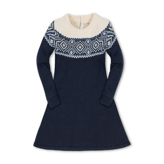 Organic Fair Isle Raglan Sweater Dress