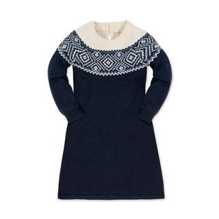 Organic Fair Isle Raglan Sweater Dress