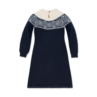 Organic Fair Isle Raglan Sweater Dress