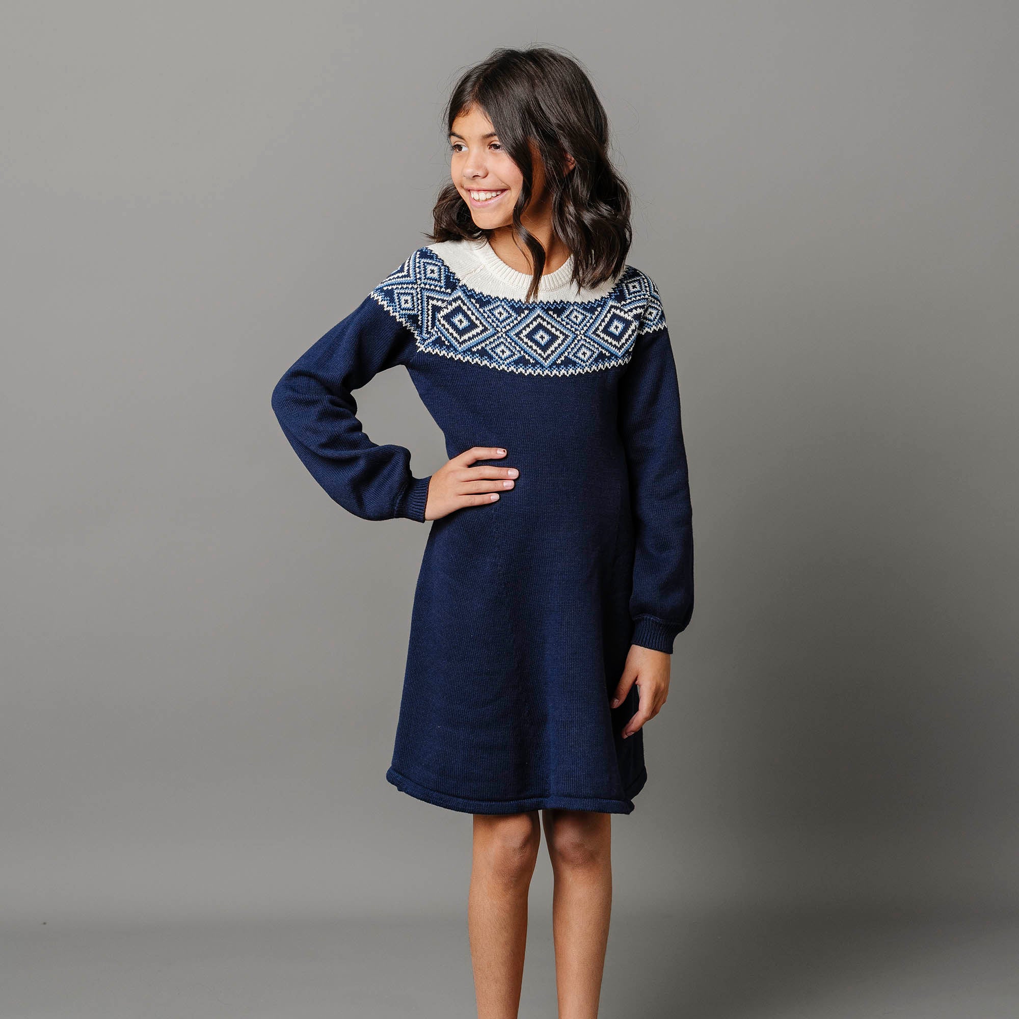 Organic Fair Isle Raglan Sweater Dress Organic Fair Isle Raglan Sweater Dress