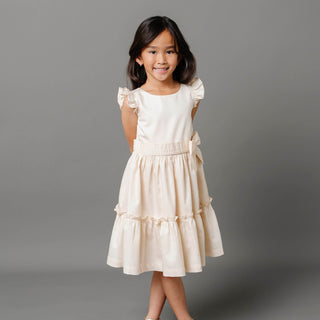 Organic Tiered Sateen Party Dress