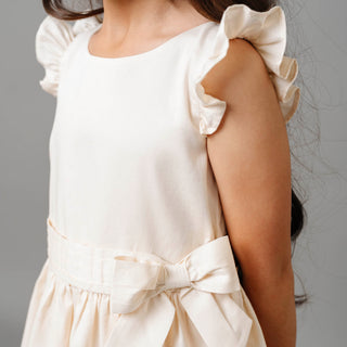 Organic Tiered Sateen Party Dress