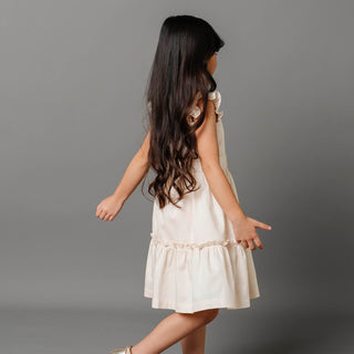 Organic Tiered Sateen Party Dress