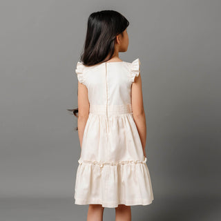 Organic Tiered Sateen Party Dress