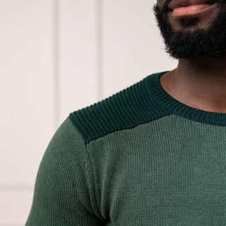 Organic Shoulder Detail Crew Neck Sweater