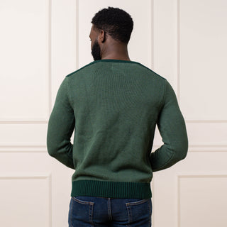 Organic Shoulder Detail Crew Neck Sweater