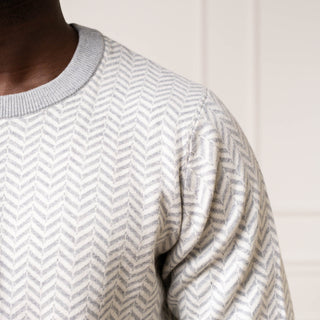 Organic Intarsia Crew Neck Sweater