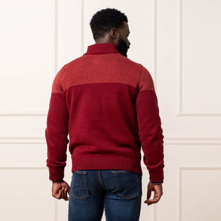 Organic Mock Neck Button Sweater