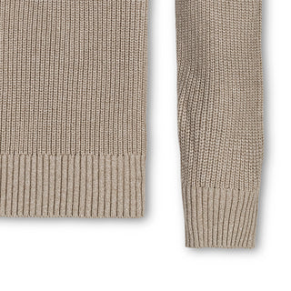 Organic Mock Neck Button Sweater