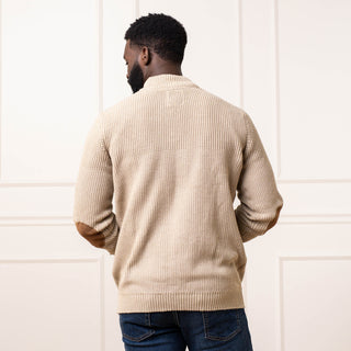 Organic Mock Neck Button Sweater