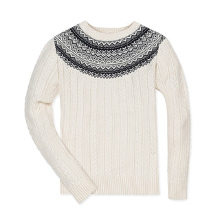 Organic Fair Isle Cable Sweater