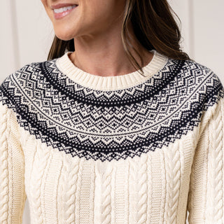 Organic Fair Isle Cable Sweater