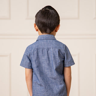 Short Sleeve Organic Chambray Shirt - Baby