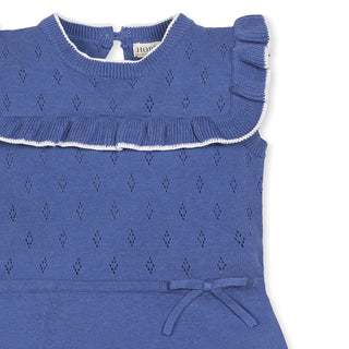 Ruffle Yoke Organic Sweater Dress - Baby