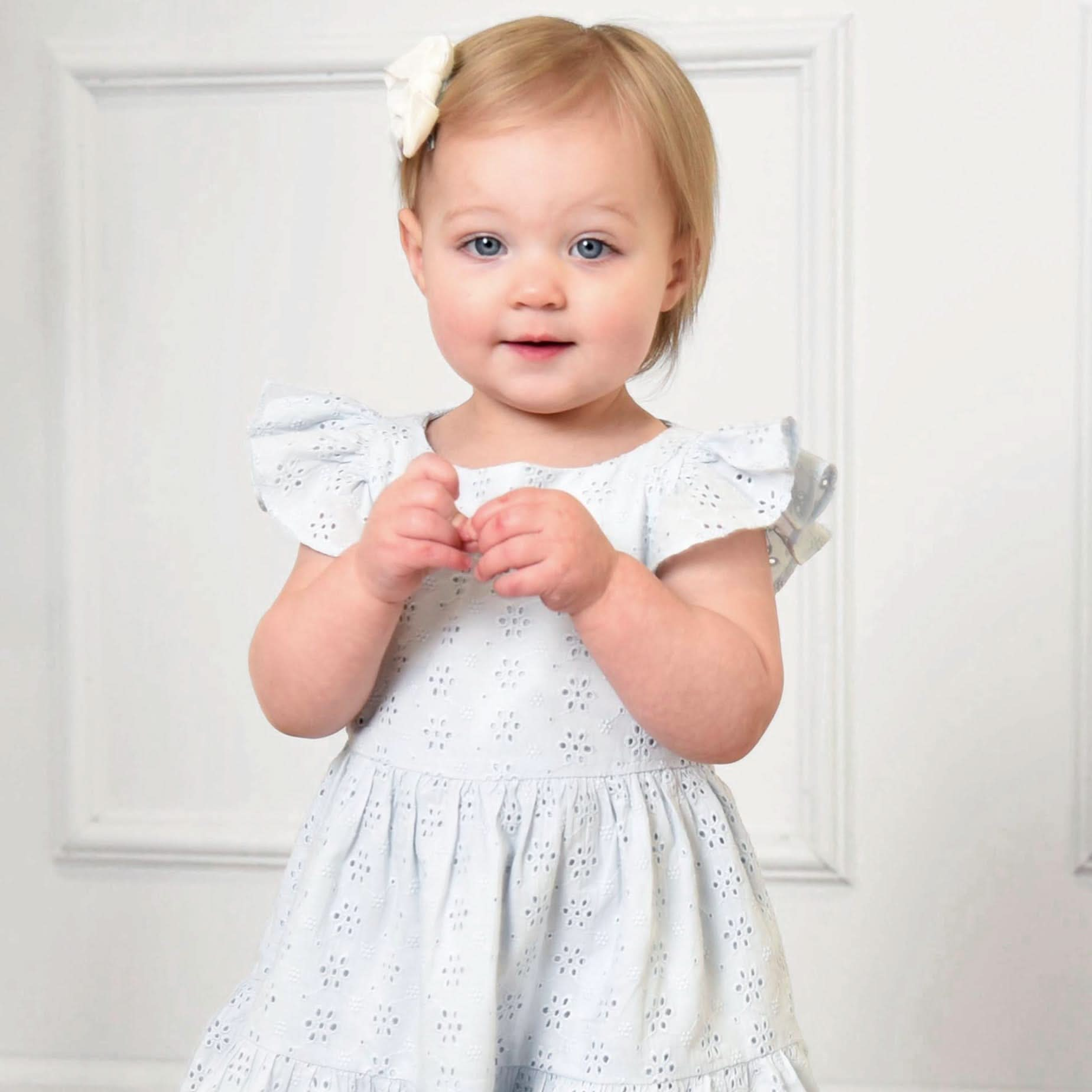 Tiered Organic Eyelet Dress - Baby | Hope & Henry Baby