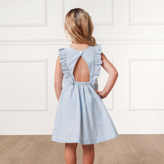 Flutter Sleeve Organic Open Back Dress - Baby