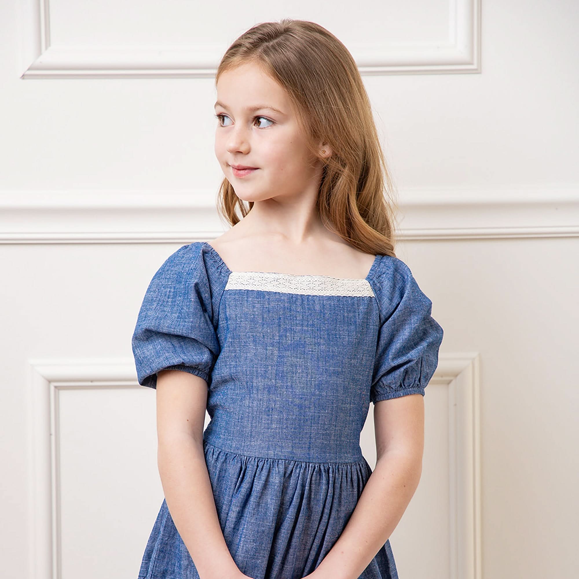 Hope & Henry Crochet Trim Tiered Dress Hope & Henry Crochet Trim Tiered Dress