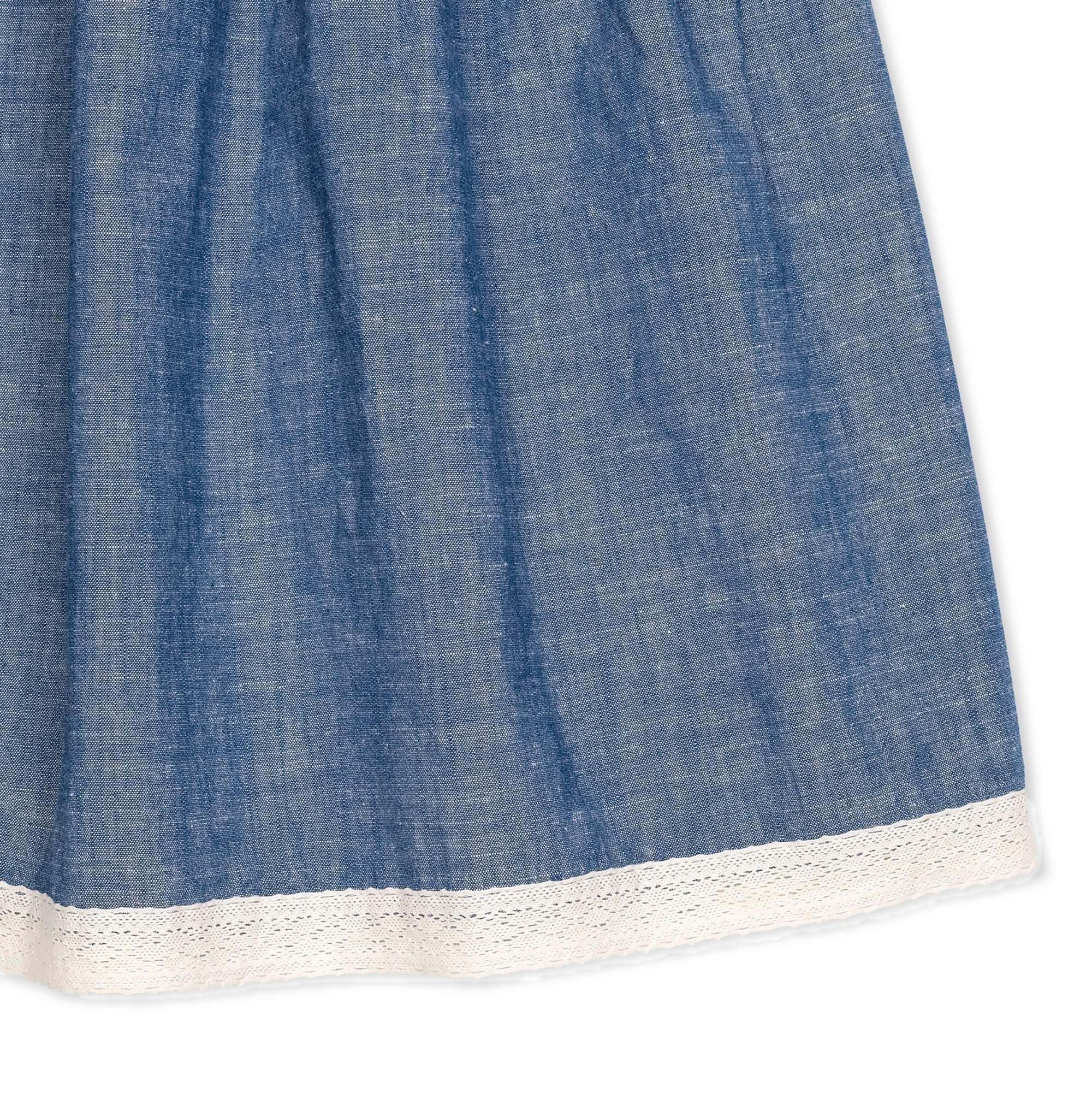 Hope & Henry Girls' Organic Crochet Trim Chambray Dress, Toddler Hope & Henry Girls' Organic Crochet Trim Chambray Dress, Toddler