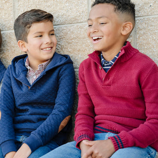 Quilted Hooded Sweatshirt