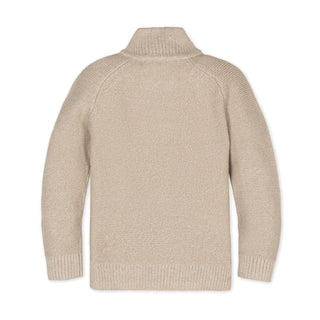 Organic Full Zip Mock Neck Sweater