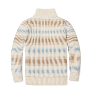Organic Mock Neck Stripe Sweater