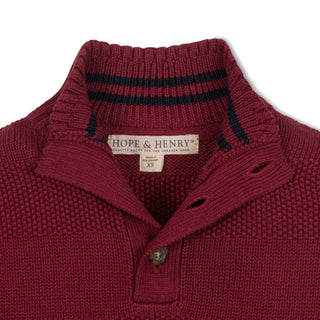 Organic Mock Neck Stripe Sweater