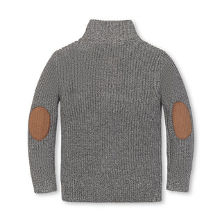 BOYS Salt and Pepper Organic Mock Neck Sweater