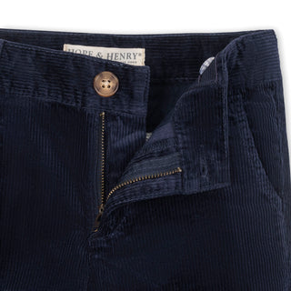 BOYS Navy Fine Wale Organic Corduroy Pant