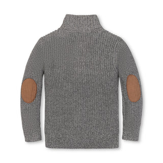 BOYS Salt and Pepper Organic Mock Neck Sweater