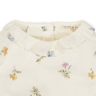 Organic Ruffle Collar Top