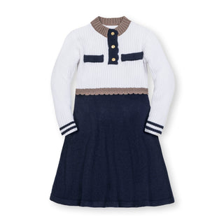 Organic Mock Neck Henley Sweater Dress