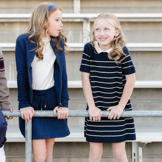 Organic Short Sleeve Collared Sweater Dress