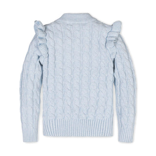 Organic Mock Neck Ruffle Sweater