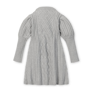 Organic Mock Neck Button Placket Sweater Dress