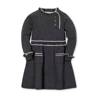 Organic Ruffle Trim Sweater Dress