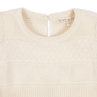 Organic Ruffle Cuff Sweater Dress
