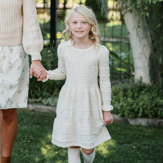 Organic Ruffle Cuff Sweater Dress