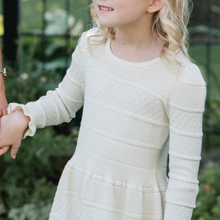 Organic Ruffle Cuff Sweater Dress