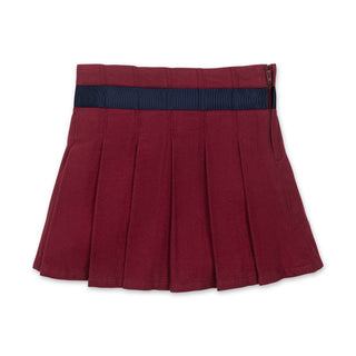 Organic Pleated Skirt with Bow