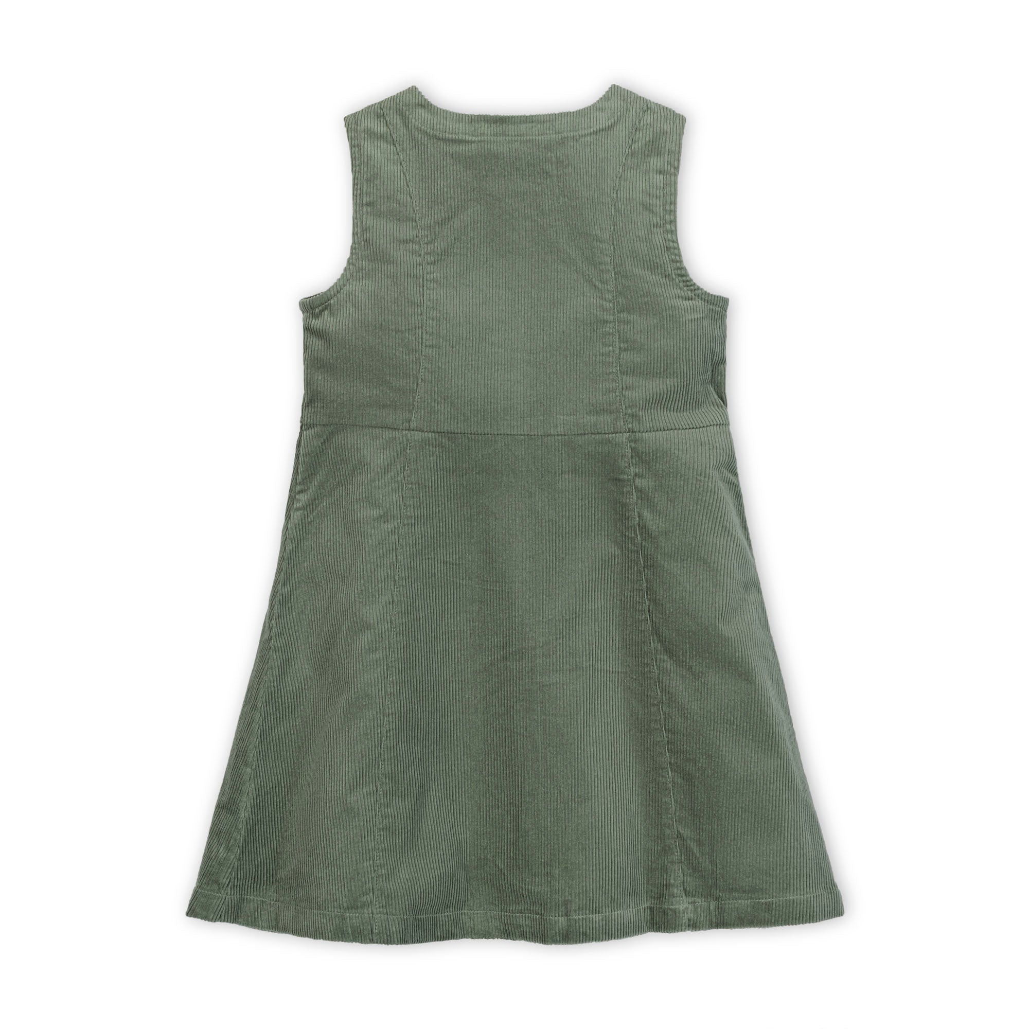 Hope & Henry Girls' Organic Corduroy Button Front Jumper, Sage, 7 Hope & Henry Girls' Organic Corduroy Button Front Jumper, Sage, 7