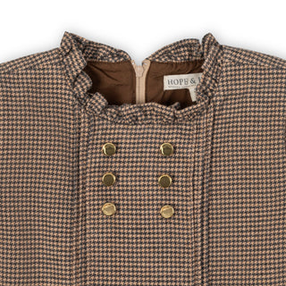 Organic Ruffle Collar Drop Waist Dress