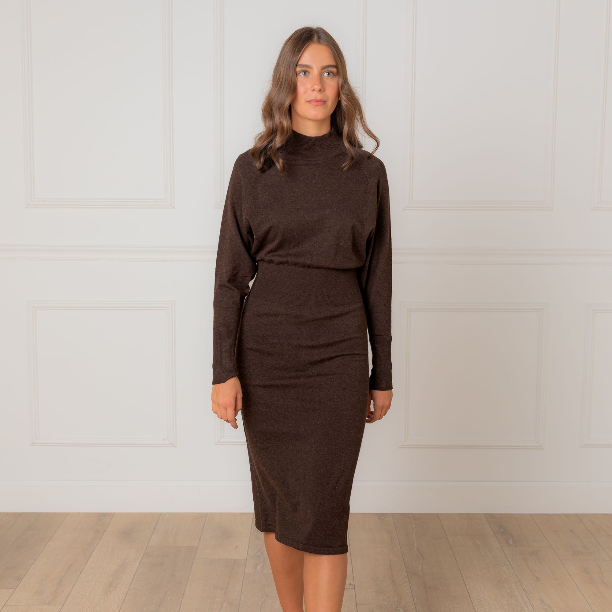 Dolman Sleeve Sweater Dress 8 / Chocolate Heather Dolman Sleeve Sweater Dress 8 / Chocolate Heather