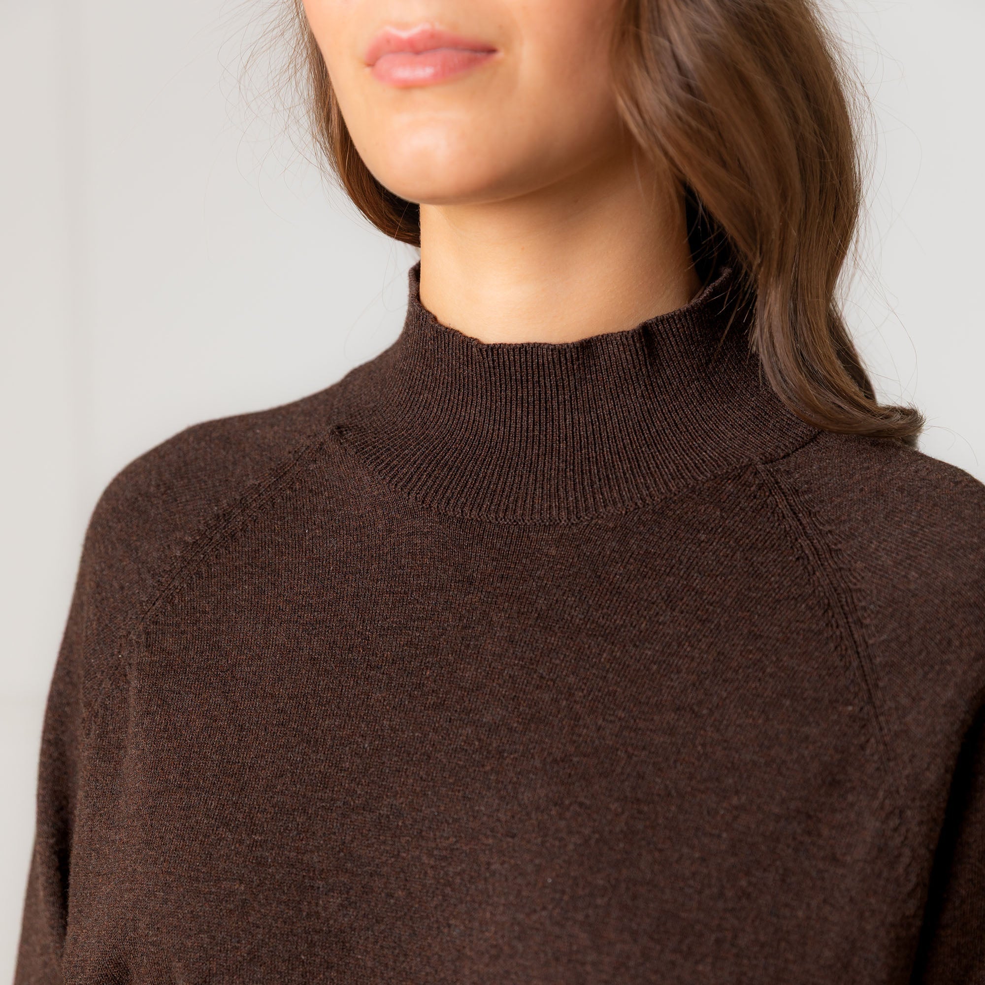 dolman sleeve knit dress Dolman Sleeve Sweater Dress 8 / Chocolate Heather