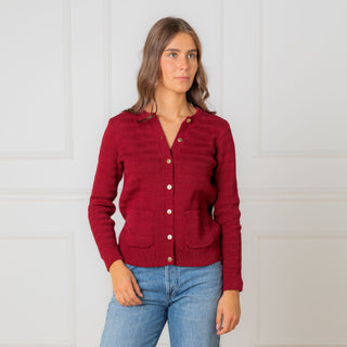 Organic Chevron Stitch Cardigan