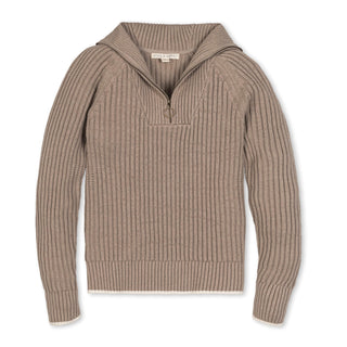 Organic Raglan Half Zip Sweater