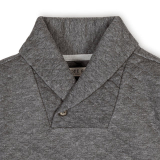 Quilted Shawl Collar Sweatshirt