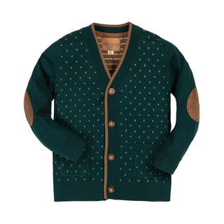 Organic Tipped Cardigan with Elbow Patches