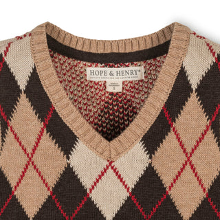 Organic Argyle Sweater Vest