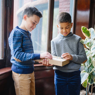 Organic Sweater Henley with Elbow Patches