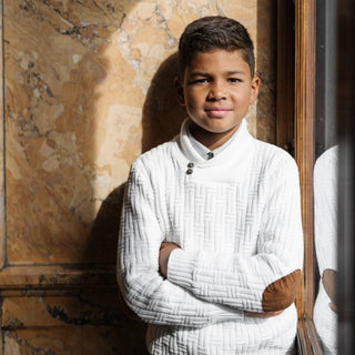 Organic Shawl Collar Cable Sweater